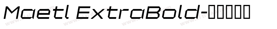Maetl ExtraBold字体转换